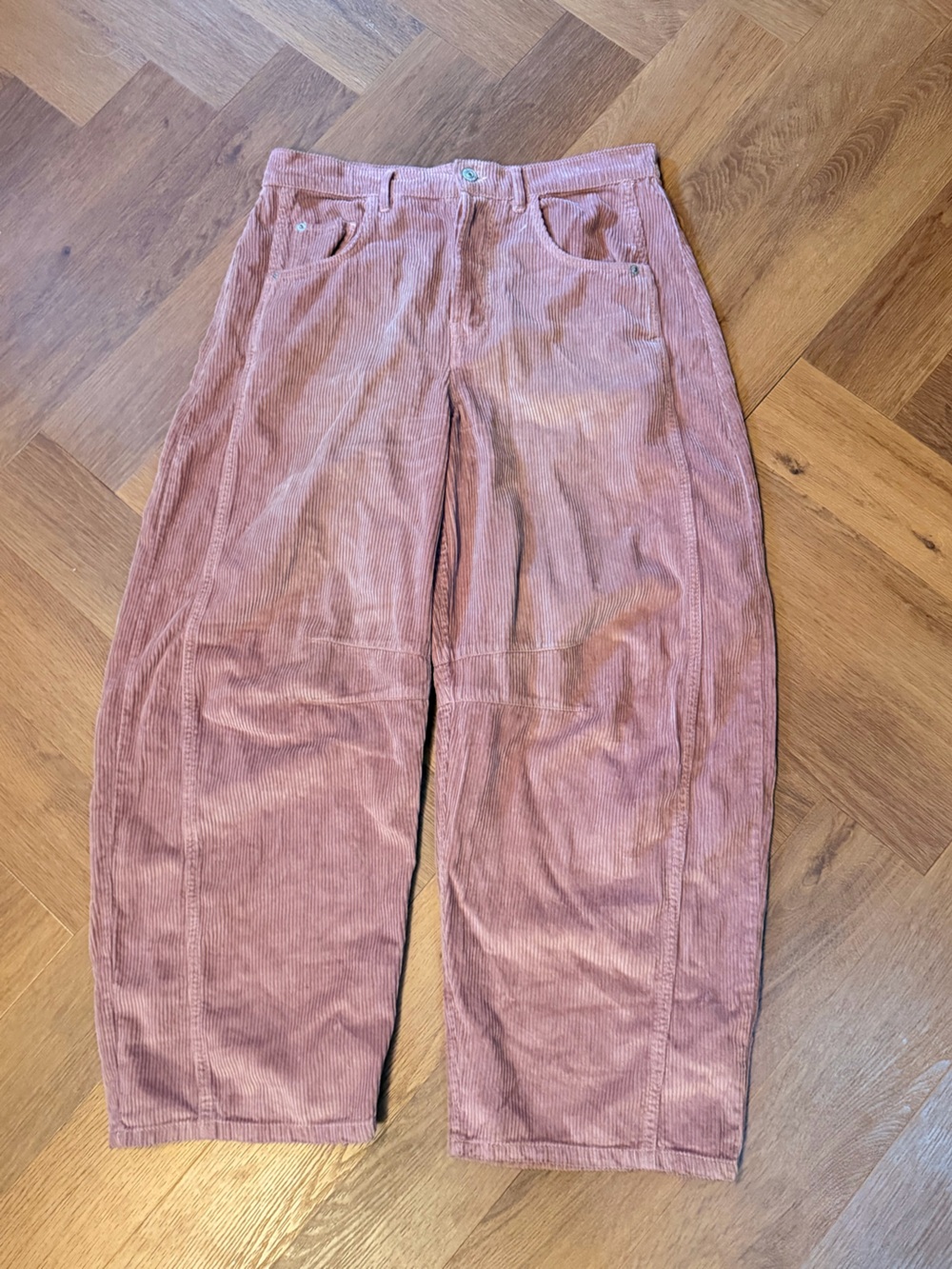 We The Free Free People Pink Corduroy Barrel Pants Size 28